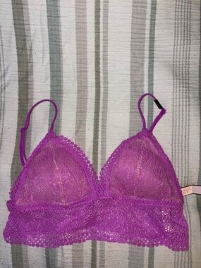 Victoria's Secret Vibrant Purple Lace Bralette